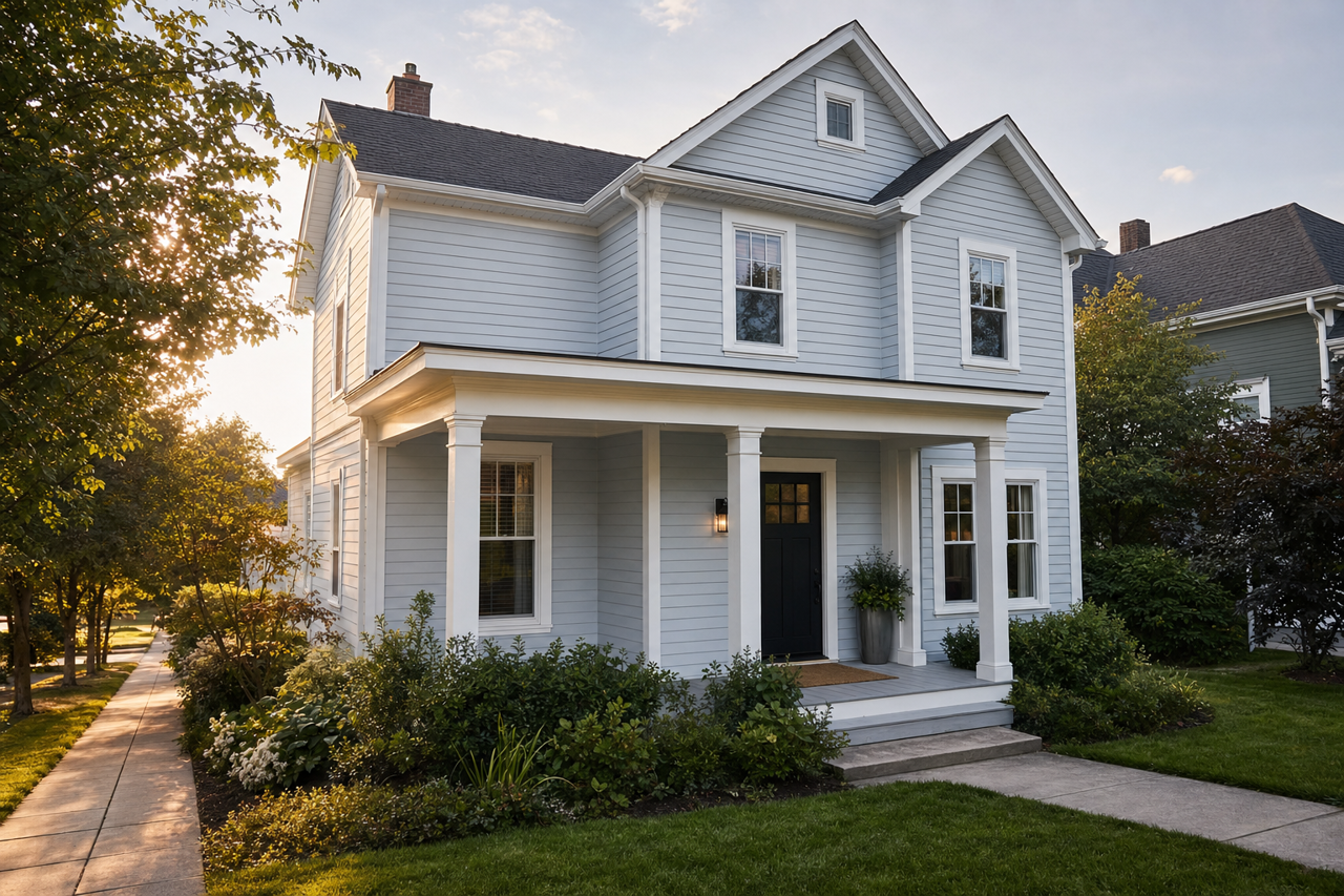 Violet by Benjamin Moore on exterior