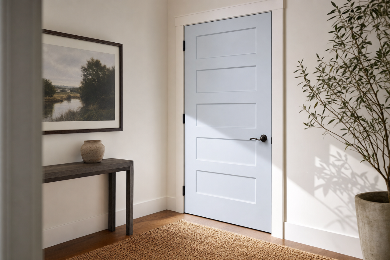 Violet by Benjamin Moore on interior-doors