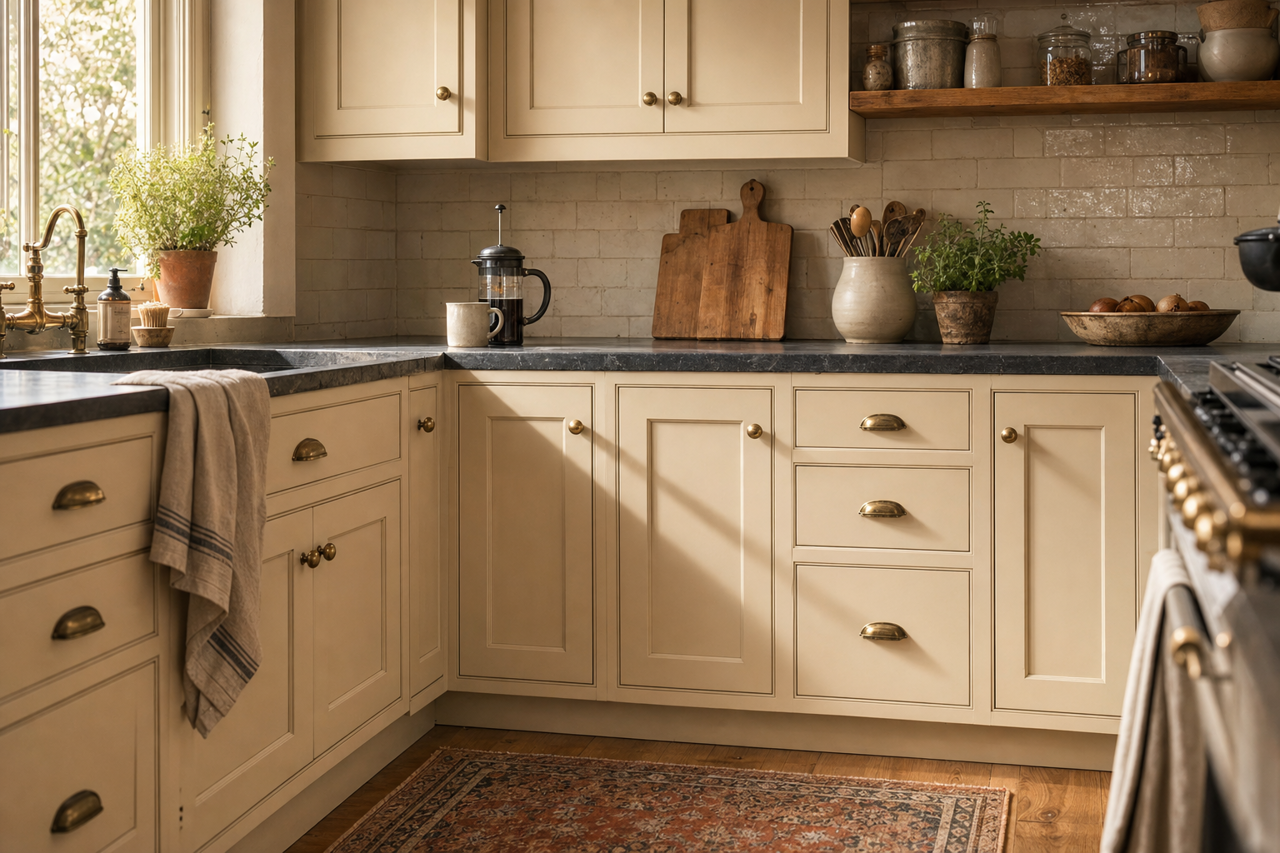 Natural by Benjamin Moore on cabinets
