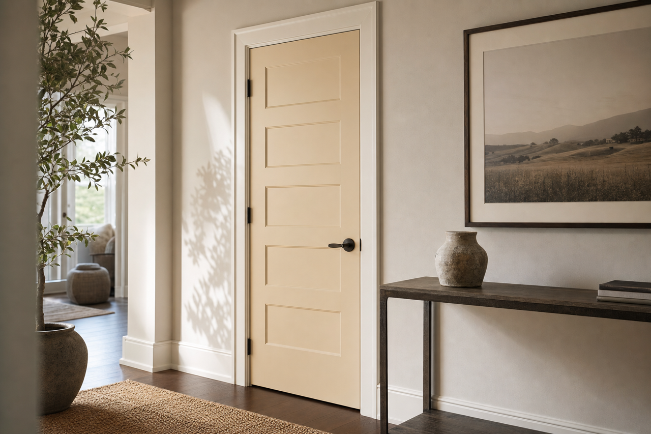 Natural by Benjamin Moore on interior-doors
