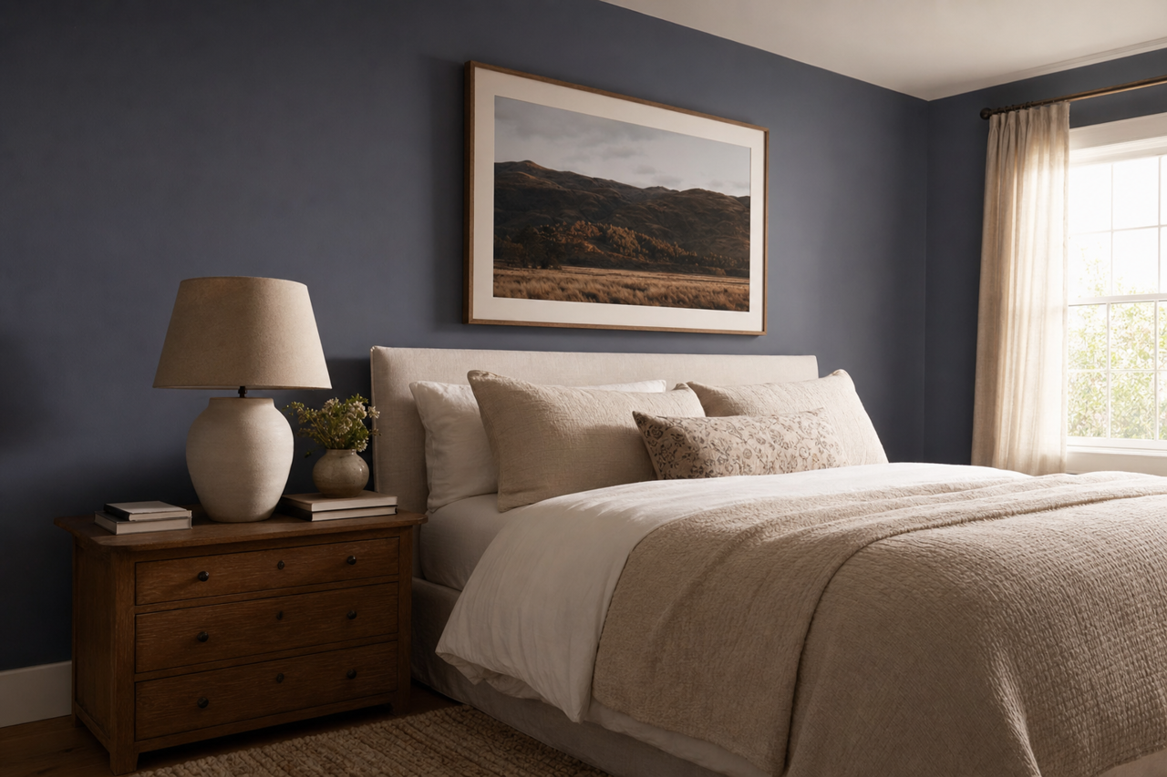 Blue by Benjamin Moore on interiors