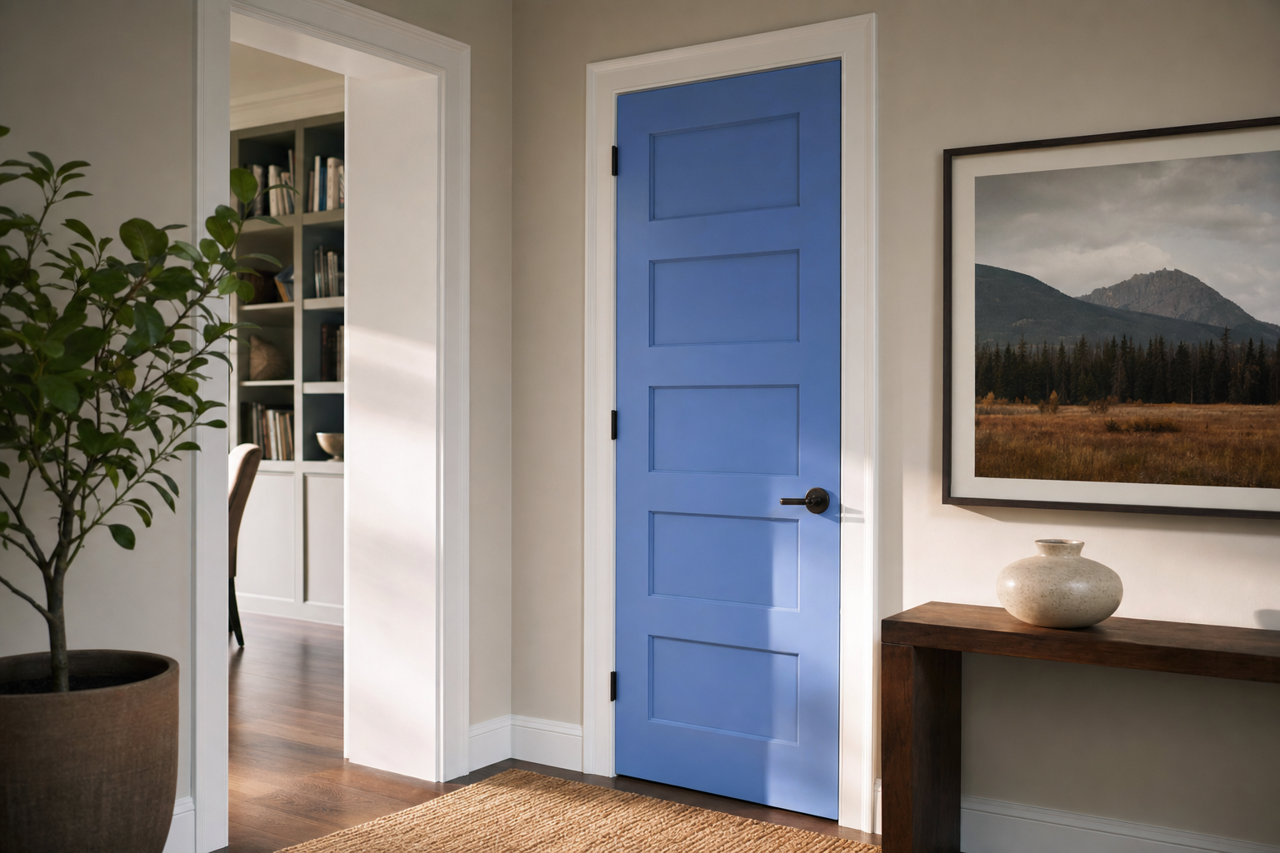 Waterdrop by Benjamin Moore on interior-doors