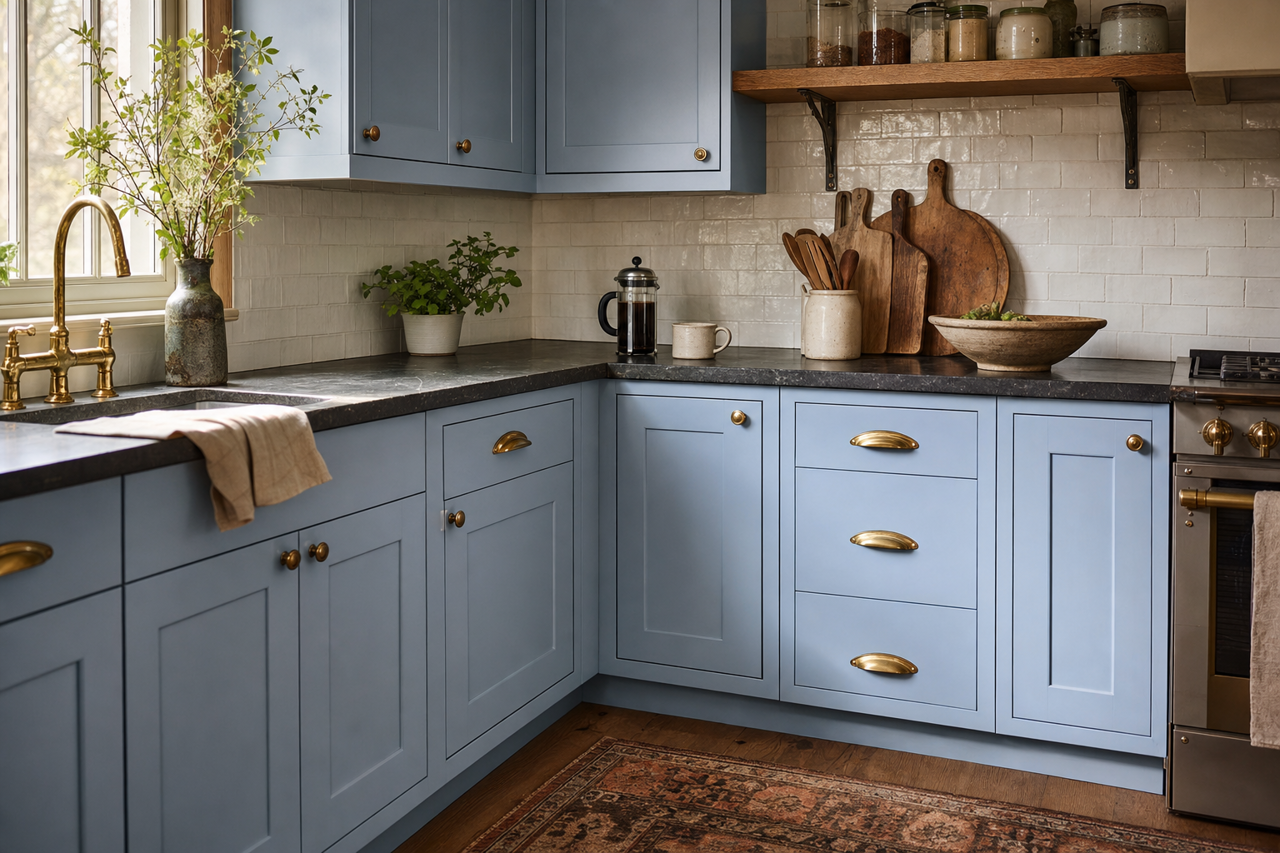 Summer by Benjamin Moore on cabinets