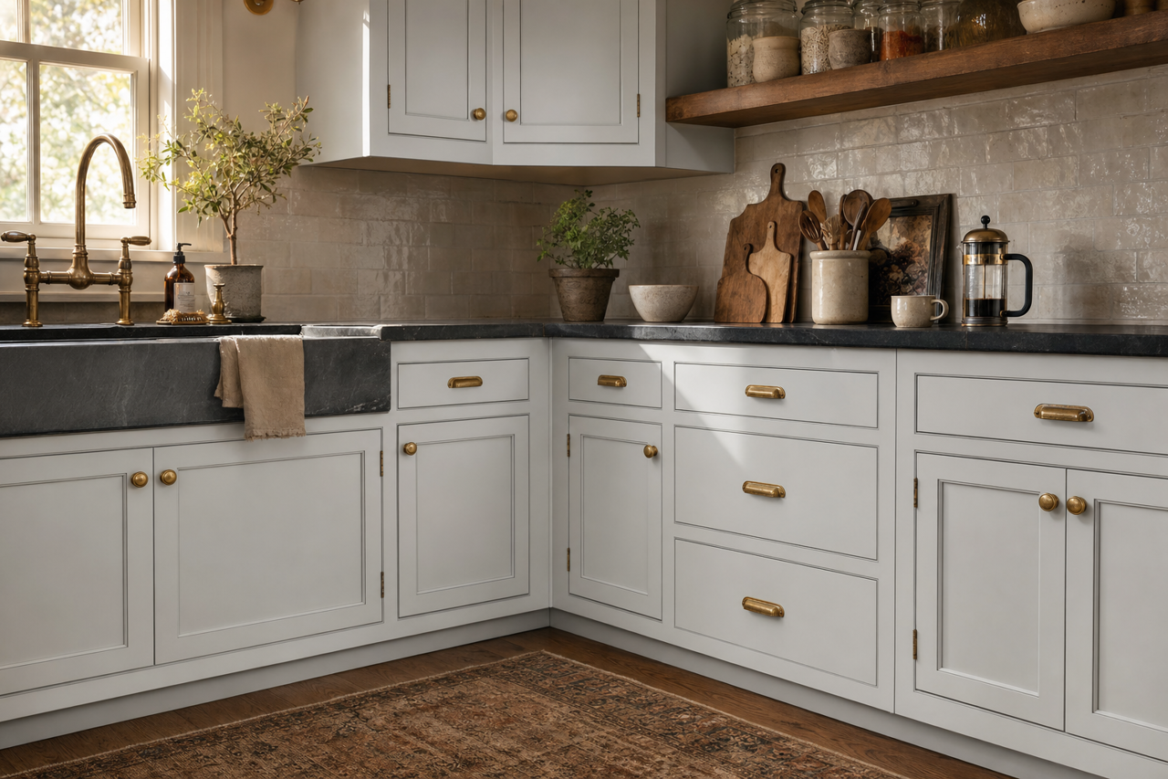 Whirlpool by Benjamin Moore on cabinets