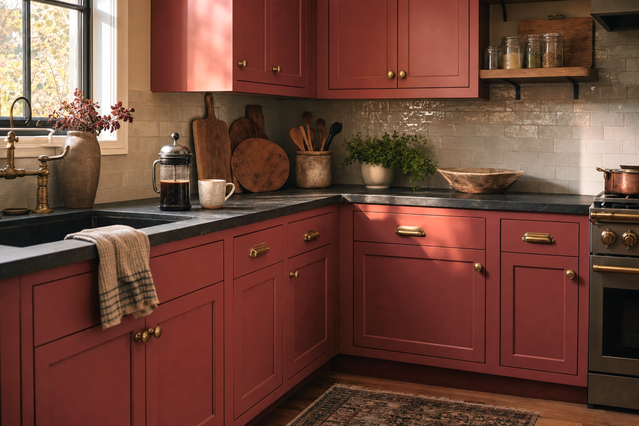 Spanish by Benjamin Moore on cabinets