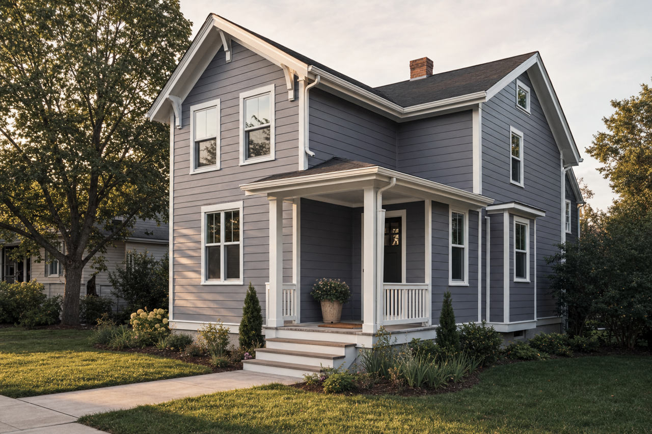 Amethyst by Benjamin Moore on exterior