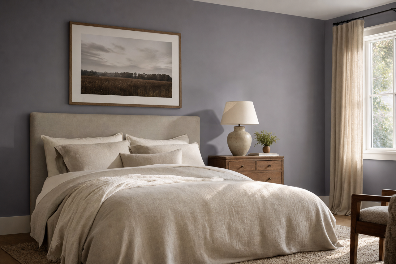 Amethyst by Benjamin Moore on interiors