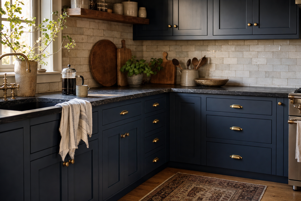 North by Benjamin Moore on cabinets
