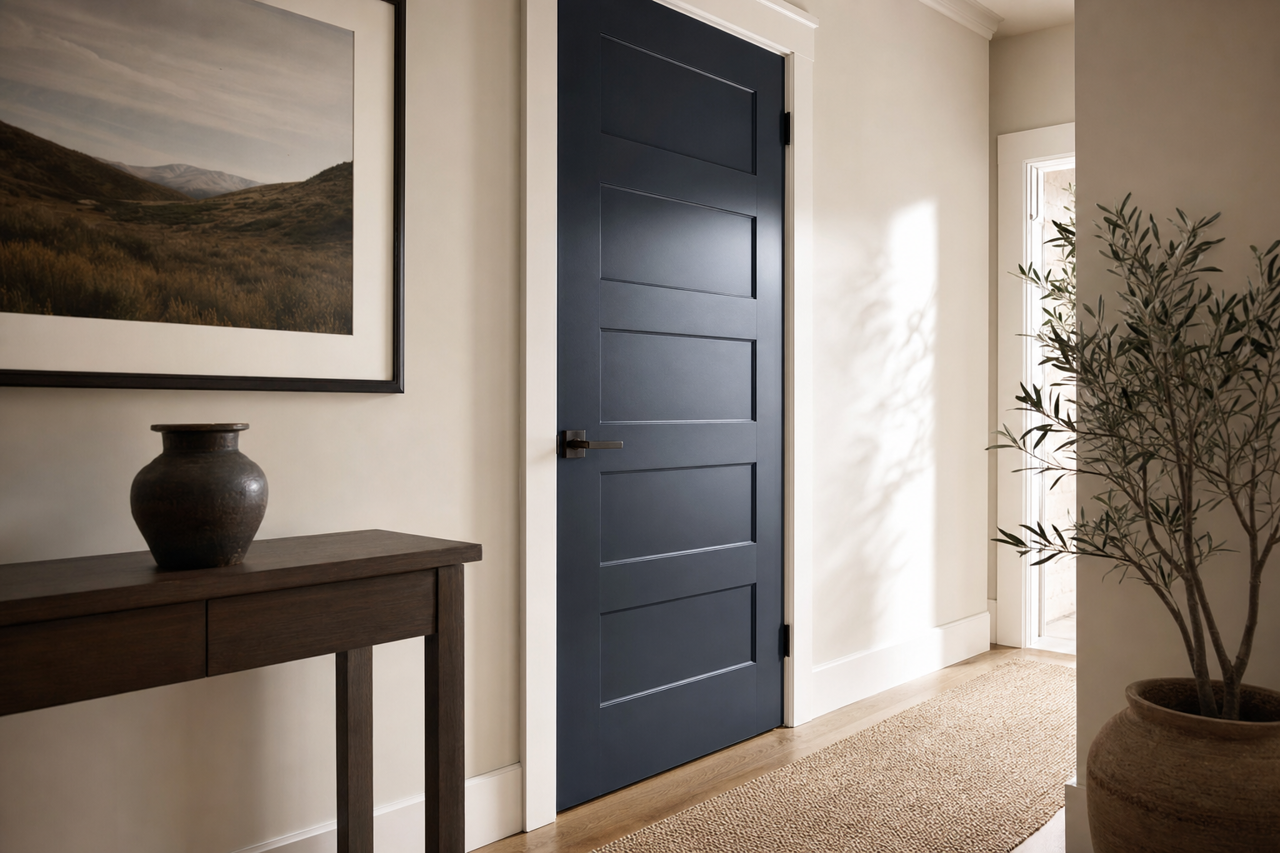North by Benjamin Moore on interior-doors
