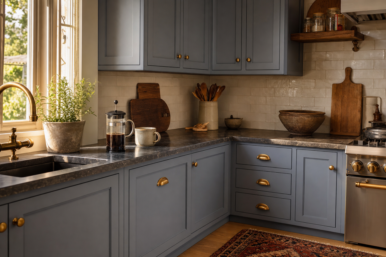 In by Benjamin Moore on cabinets
