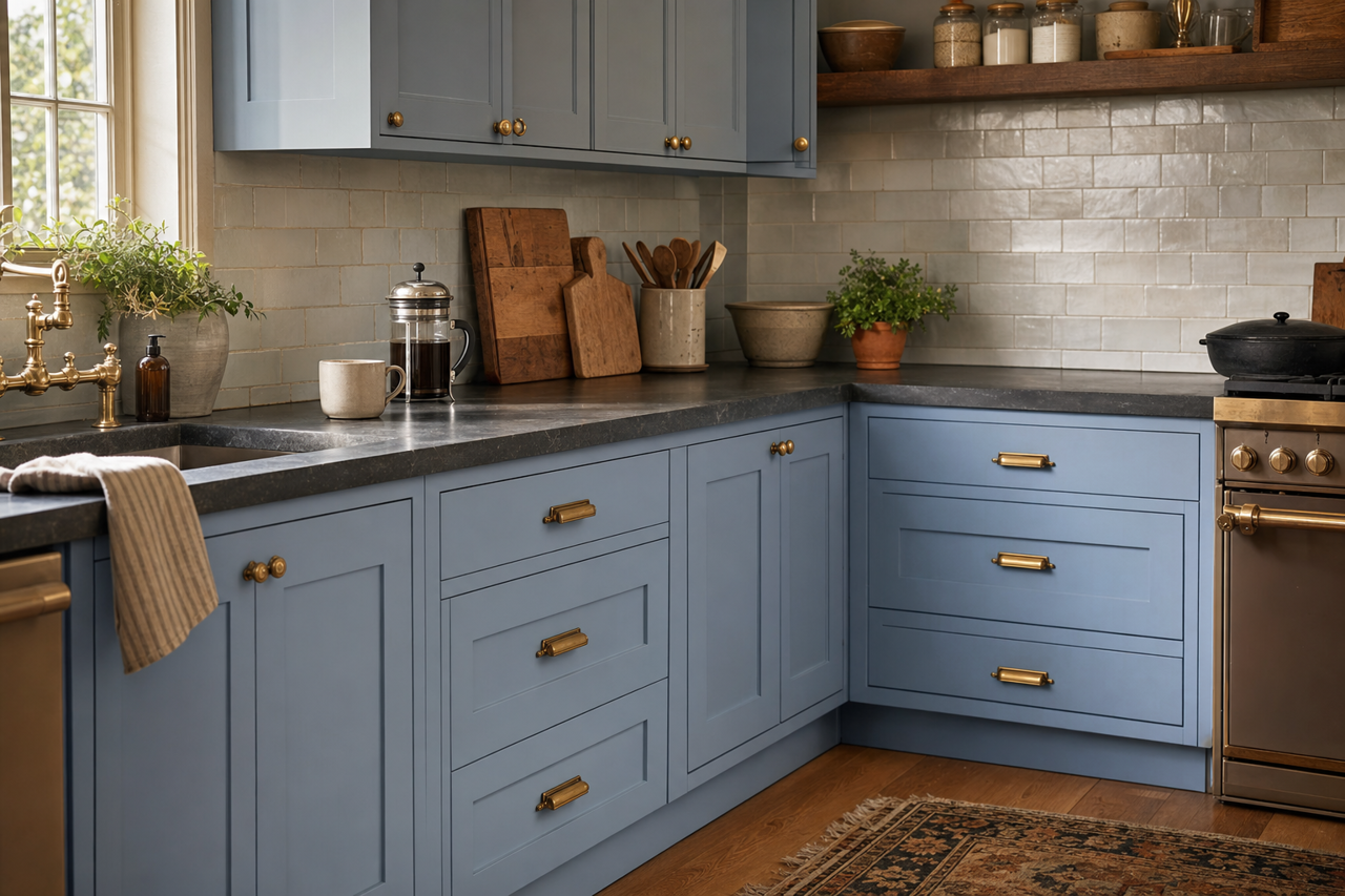 Citadel by Benjamin Moore on cabinets