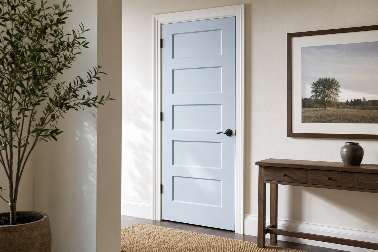 Ice by Benjamin Moore on interior-doors