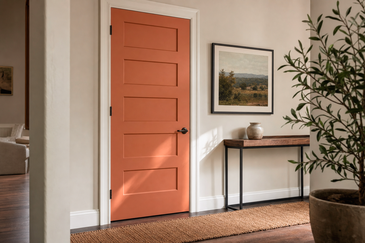 Flower by Benjamin Moore on interior-doors