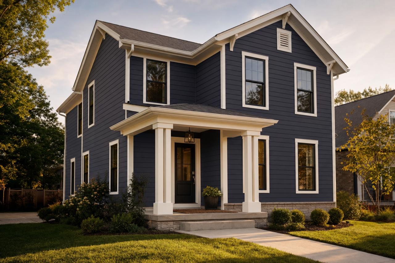 Blackberry by Benjamin Moore on exterior