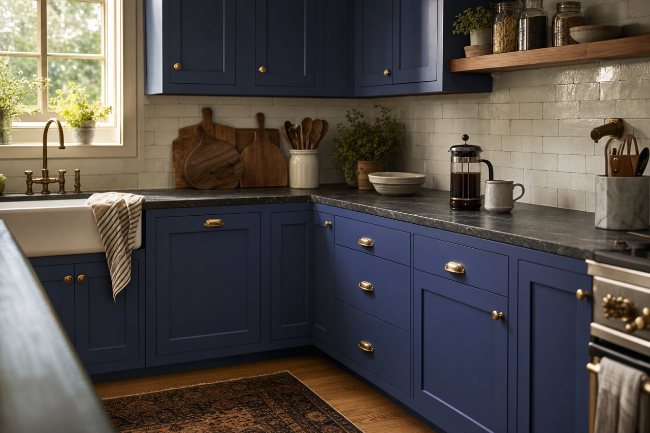 Basic by Benjamin Moore on cabinets