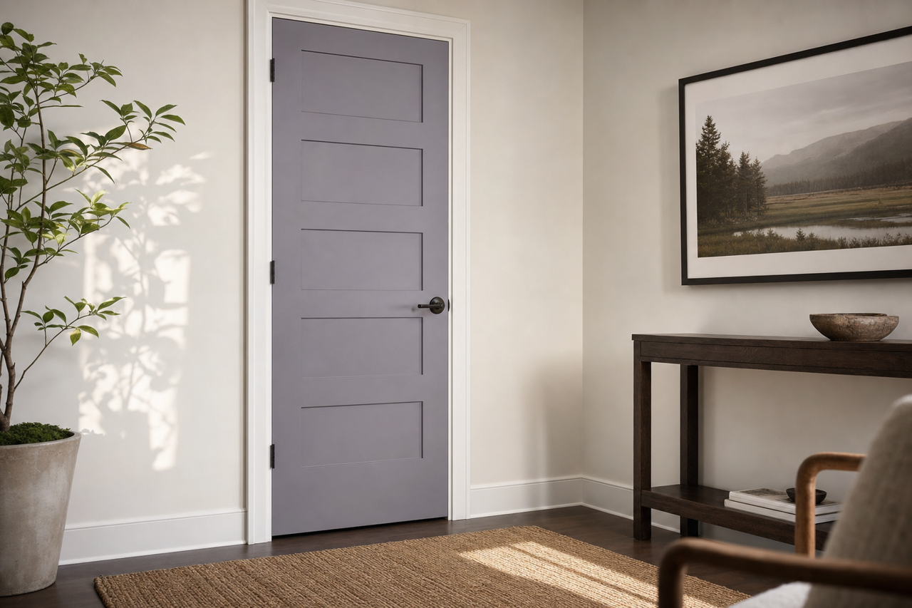 Purple by Benjamin Moore on interior-doors