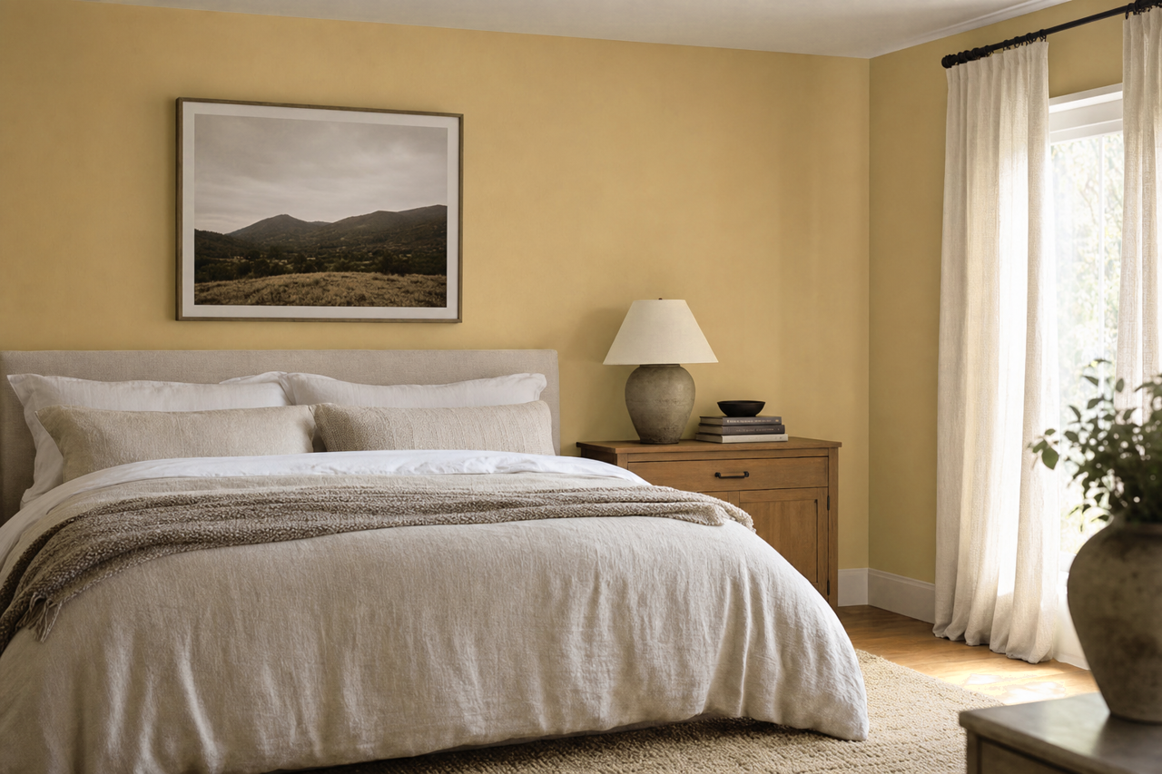 Golden by Benjamin Moore on interiors