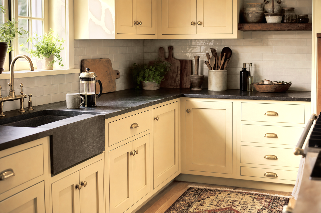Crumb by Benjamin Moore on cabinets