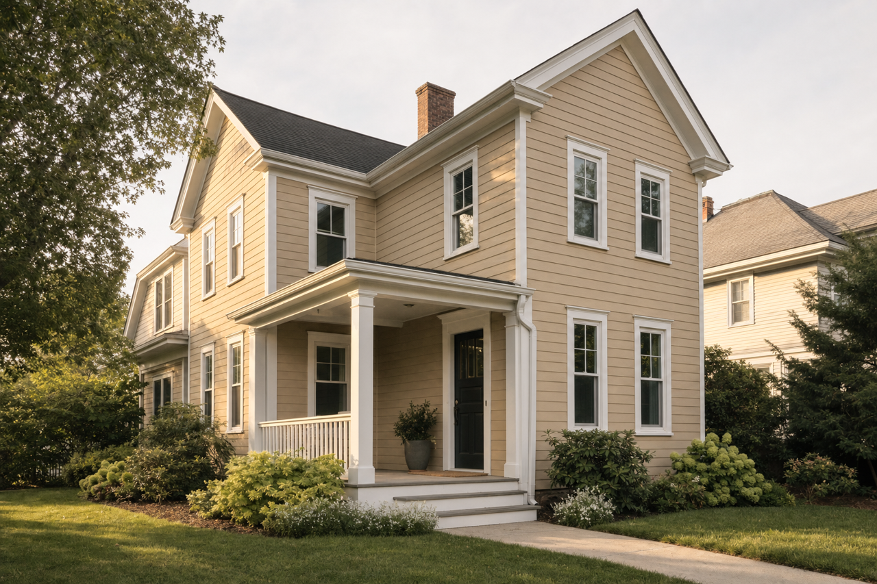 Trench by Benjamin Moore on exterior