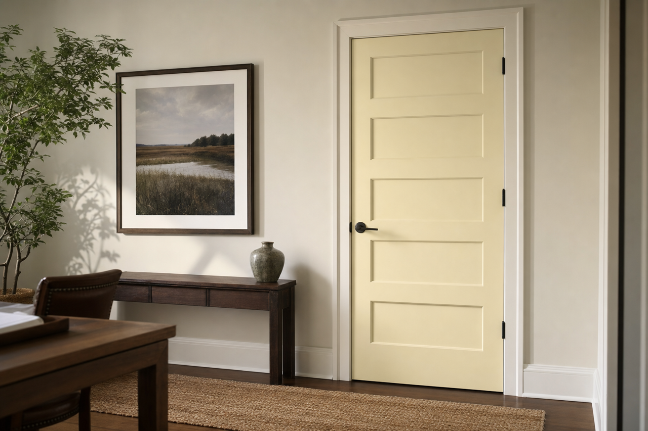 Ice by Benjamin Moore on interior-doors