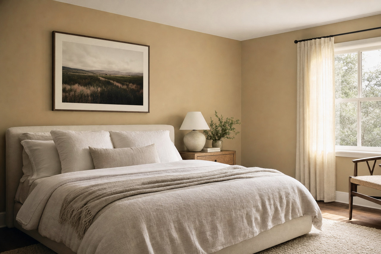 Shiitake by Benjamin Moore on interiors
