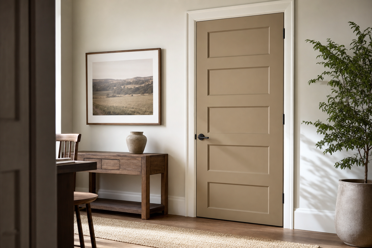 Wet by Benjamin Moore on interior-doors