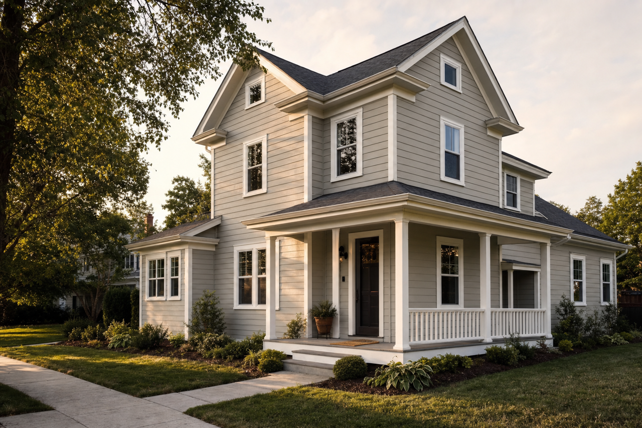 Smoke by Benjamin Moore on exterior