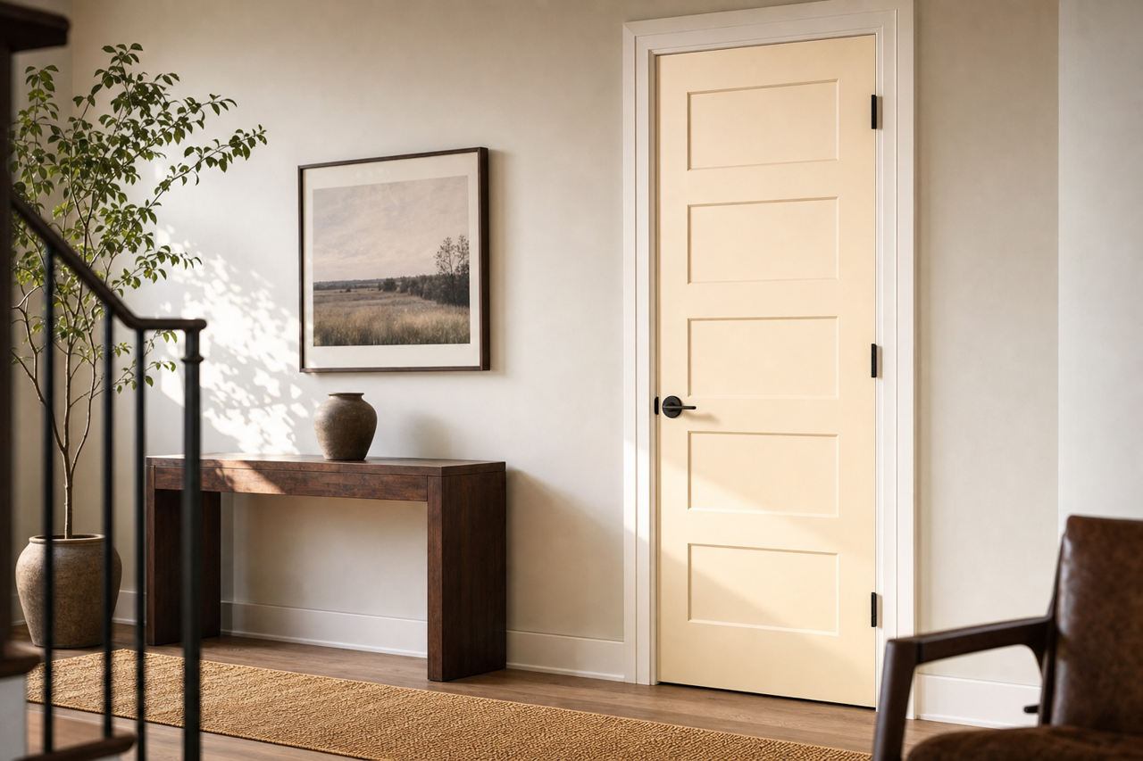 Cappuccino by Benjamin Moore on interior-doors