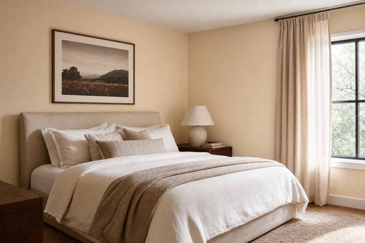Cappuccino by Benjamin Moore on interiors