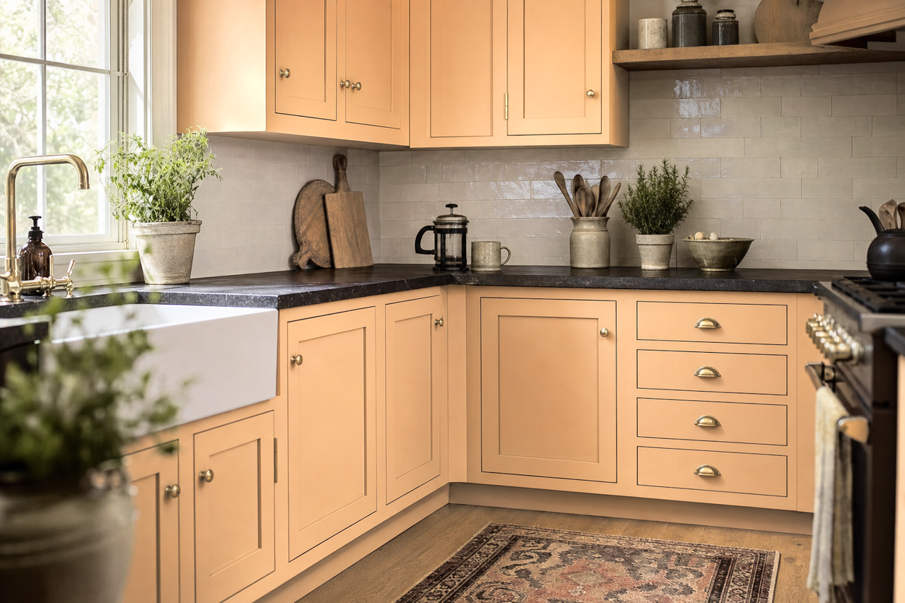 Natural by Benjamin Moore on cabinets