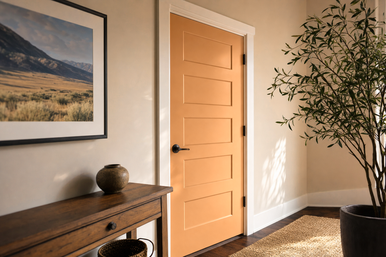 Warm by Benjamin Moore on interior-doors