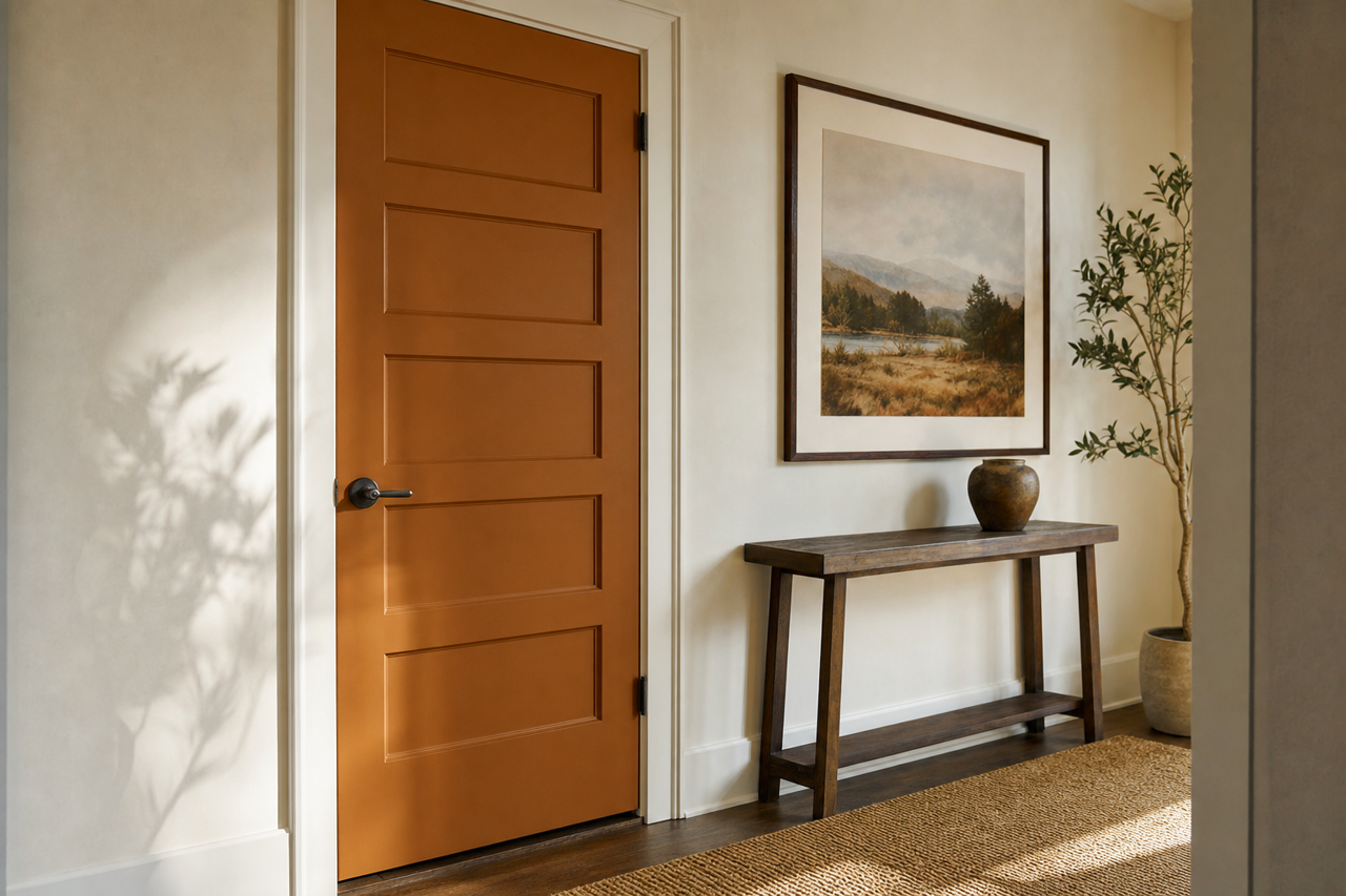 Mexican by Benjamin Moore on interior-doors