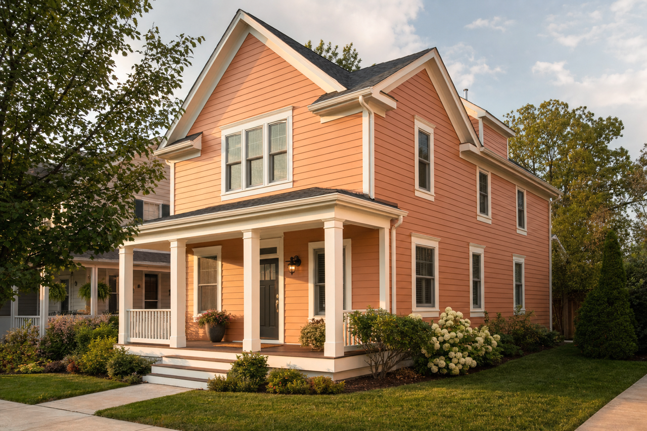 Fire by Benjamin Moore on exterior