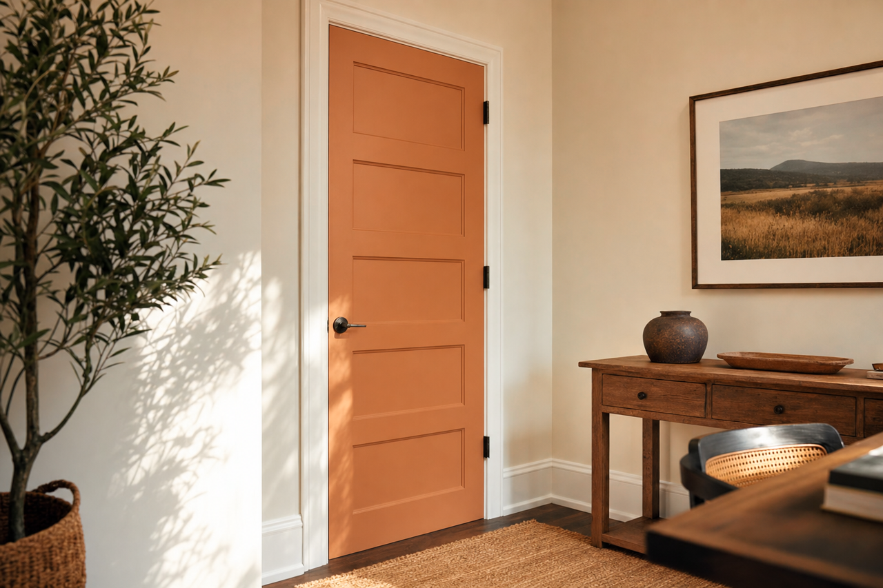 Fire by Benjamin Moore on interior-doors