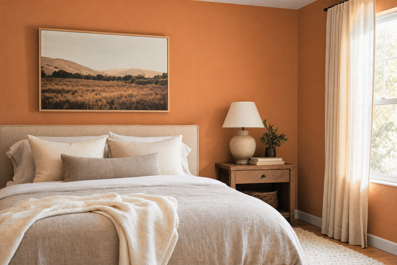 Fire by Benjamin Moore on interiors
