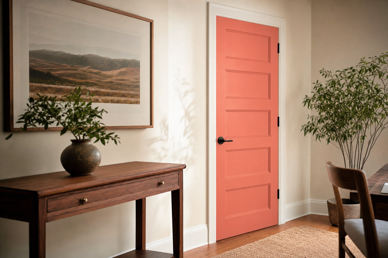 Tropical by Benjamin Moore on interior-doors