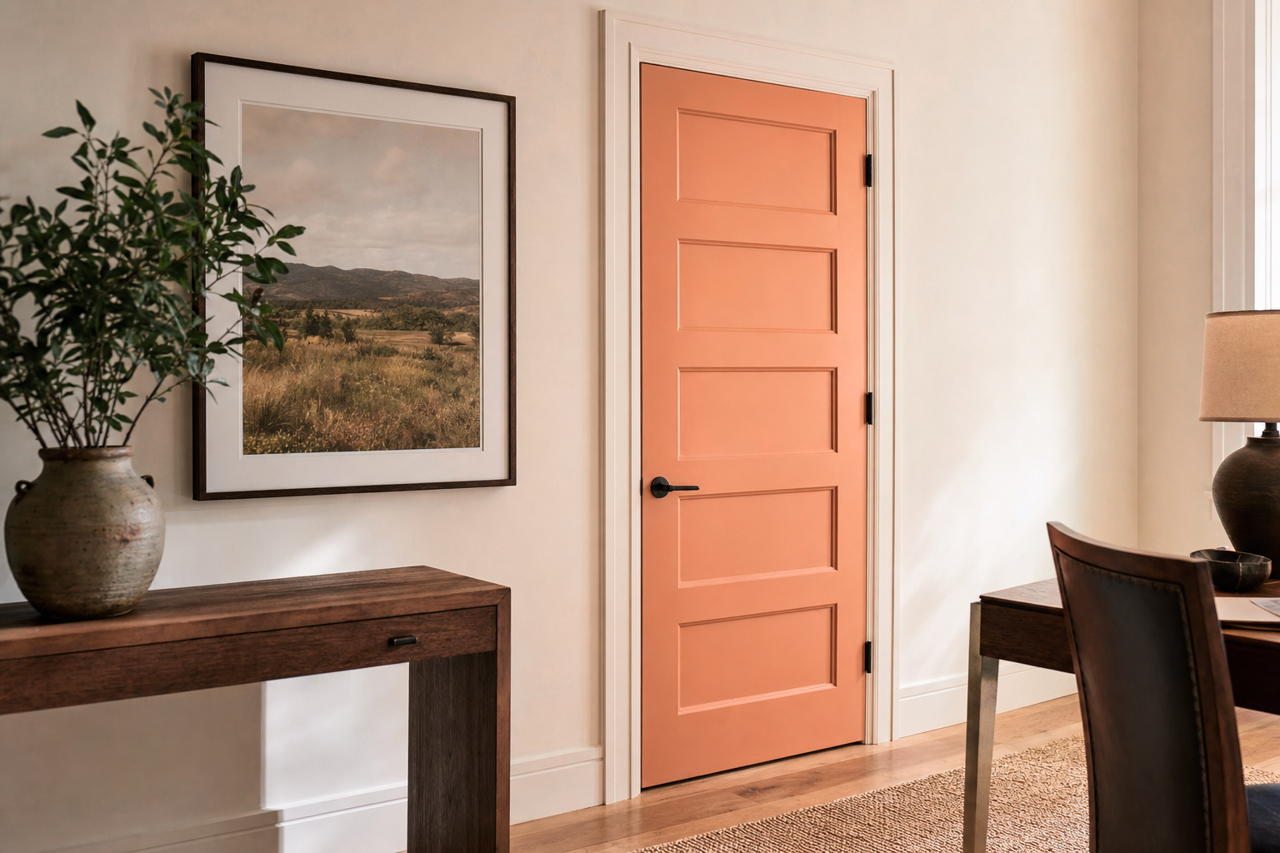 Tuscan by Benjamin Moore on interior-doors