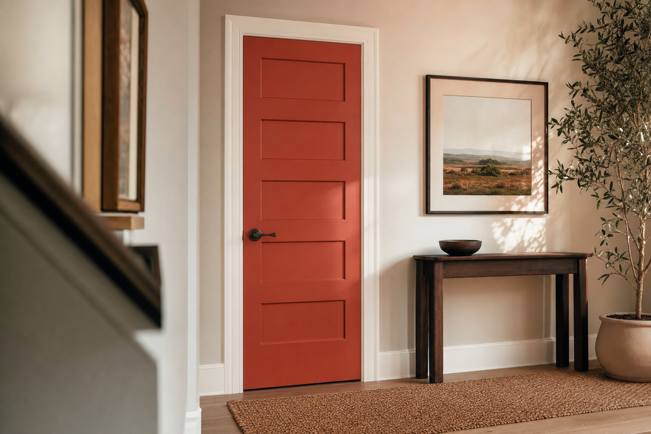 Egyptian by Benjamin Moore on interior-doors