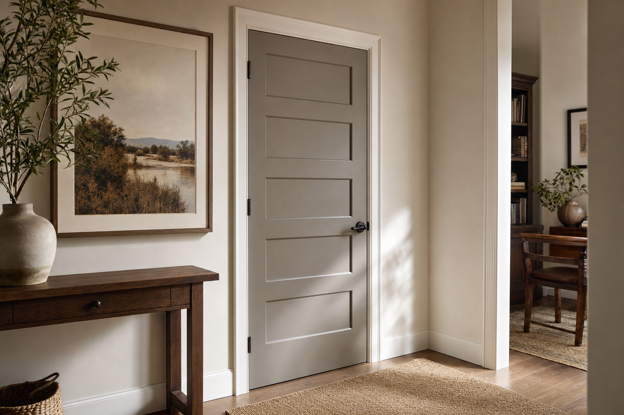 Barnwood by Benjamin Moore on interior-doors