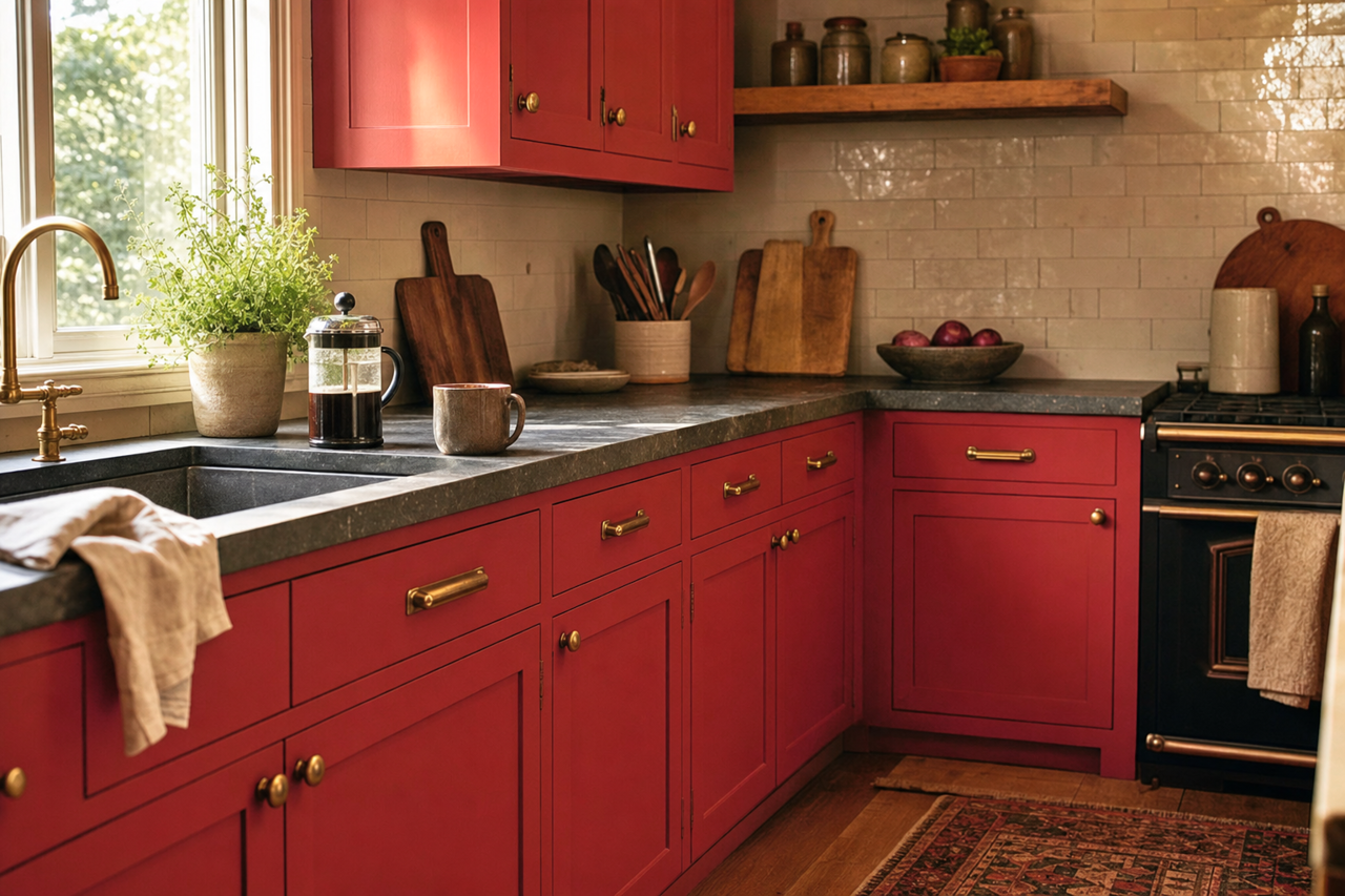 Hot by Benjamin Moore on cabinets
