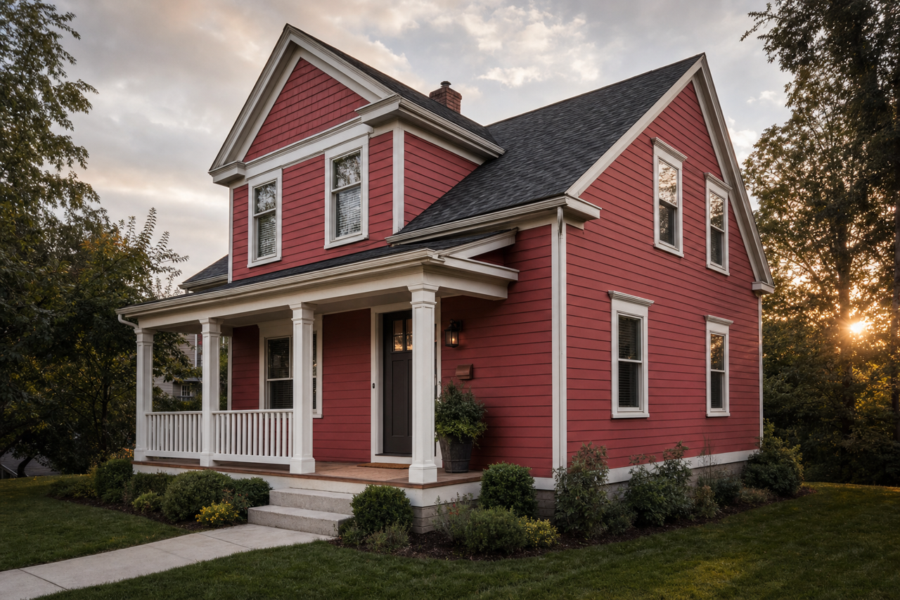 Cinnabar by Benjamin Moore on exterior
