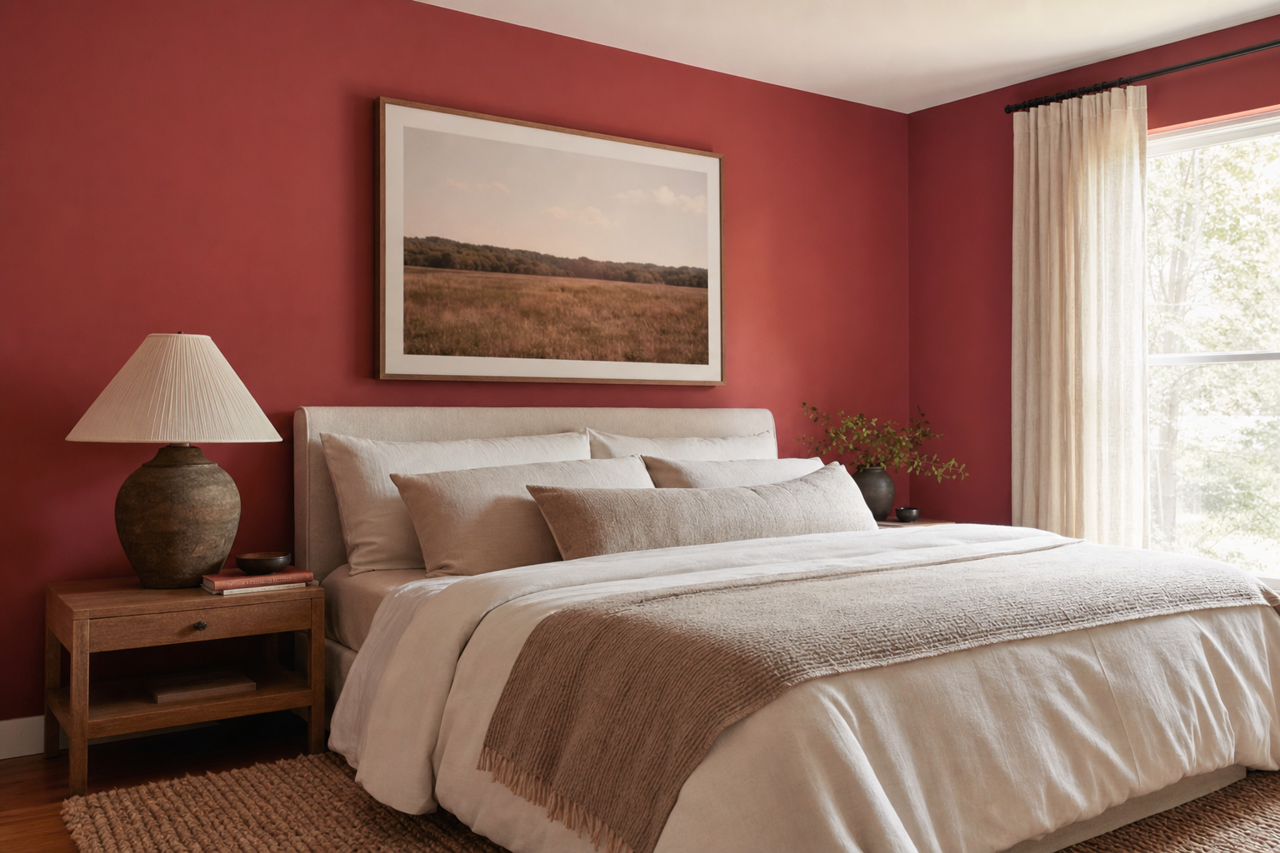 Cinnabar by Benjamin Moore on interiors