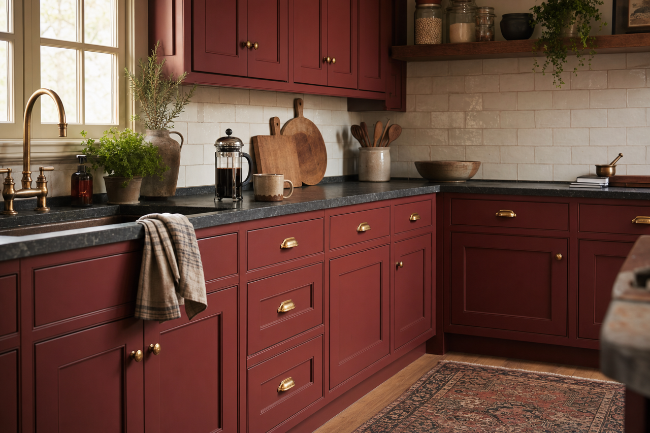 Parisian by Benjamin Moore on cabinets