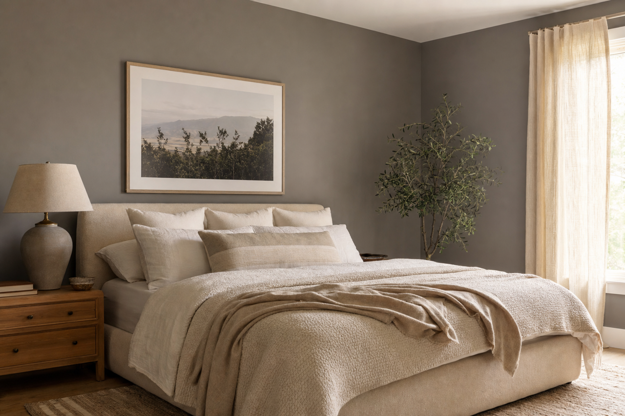 Burnt by Benjamin Moore on interiors