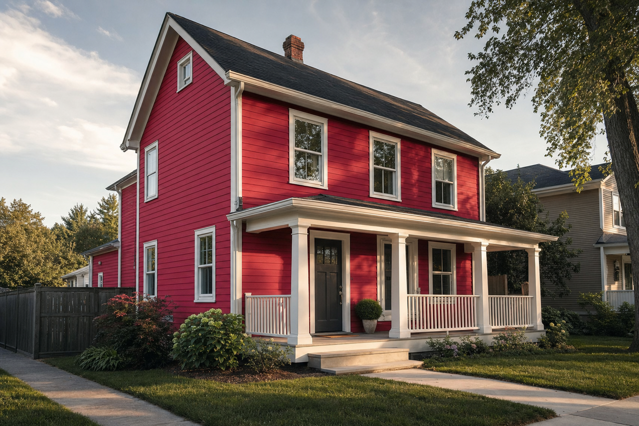 Cherry by Benjamin Moore on exterior