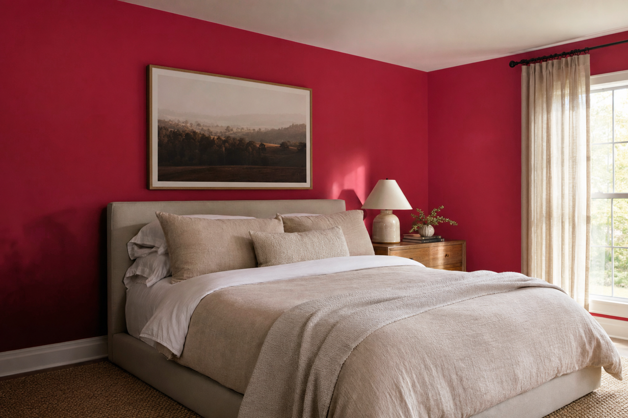 Cherry by Benjamin Moore on interiors