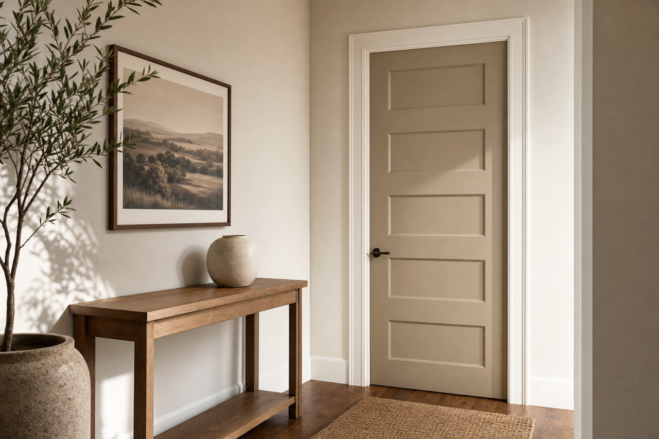 Worn by Benjamin Moore on interior-doors