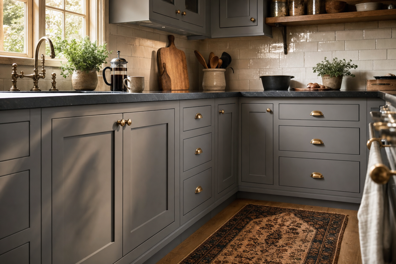 Arctic by Benjamin Moore on cabinets
