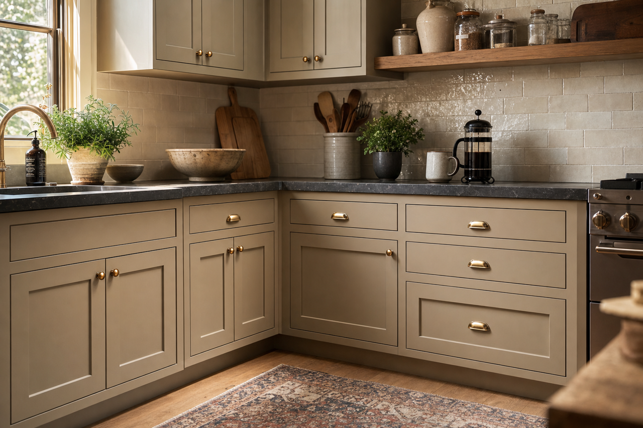 Downtown by Benjamin Moore on cabinets