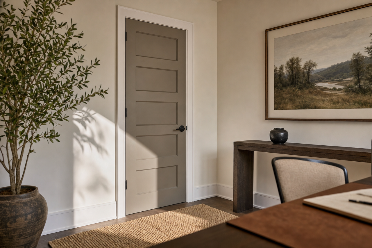 River by Benjamin Moore on interior-doors